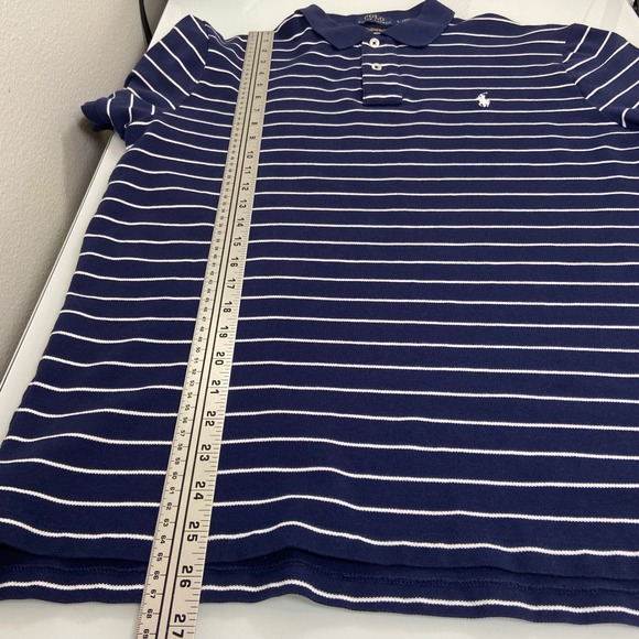 Polo Ralph Lauren Men Custom Slim Fit Stretch Mesh Striped Polo Shirt Large - Picture 3 of 7